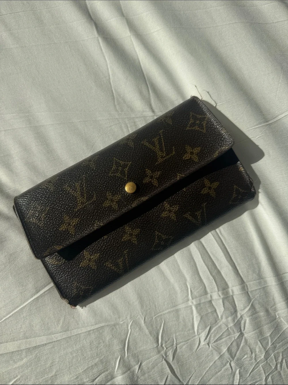 Louis Vuitton Monogram Canvas Fold Wallet in Brown with Gold Hardware - Picture 1 of 7